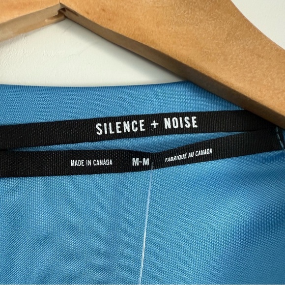 NWT Silence & Noise Yasmine Blue Asymmetrical Maxi Dress Size: M - Picture 6 of 6